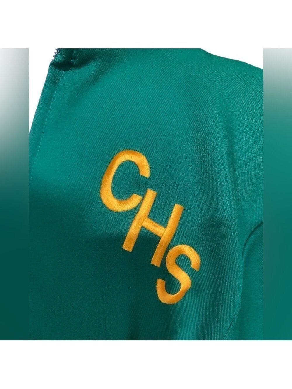 Vintage 70’s green and gold long sleeved pull over band jacket size M - Picture 6 of 7